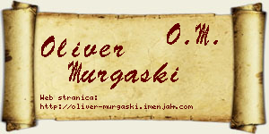 Oliver Murgaški vizit kartica